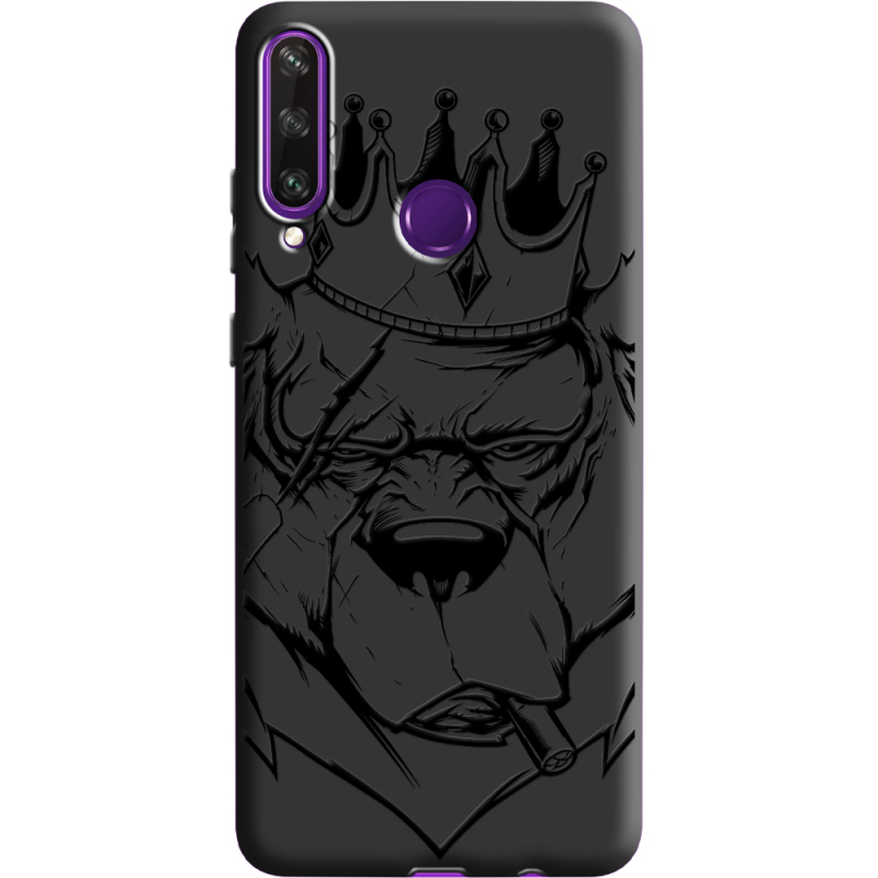 Черный чехол BoxFace Huawei Y6p Bear King