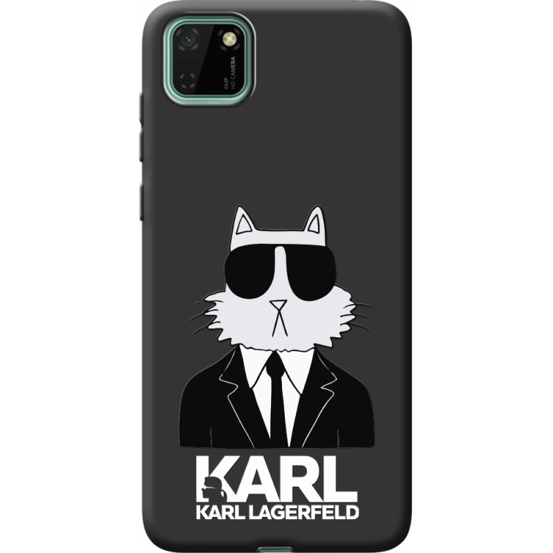 Черный чехол BoxFace Huawei Y5p Cat in Black