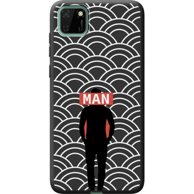 Черный чехол BoxFace Huawei Y5p Man Pattern