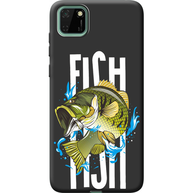 Черный чехол BoxFace Huawei Y5p Fish