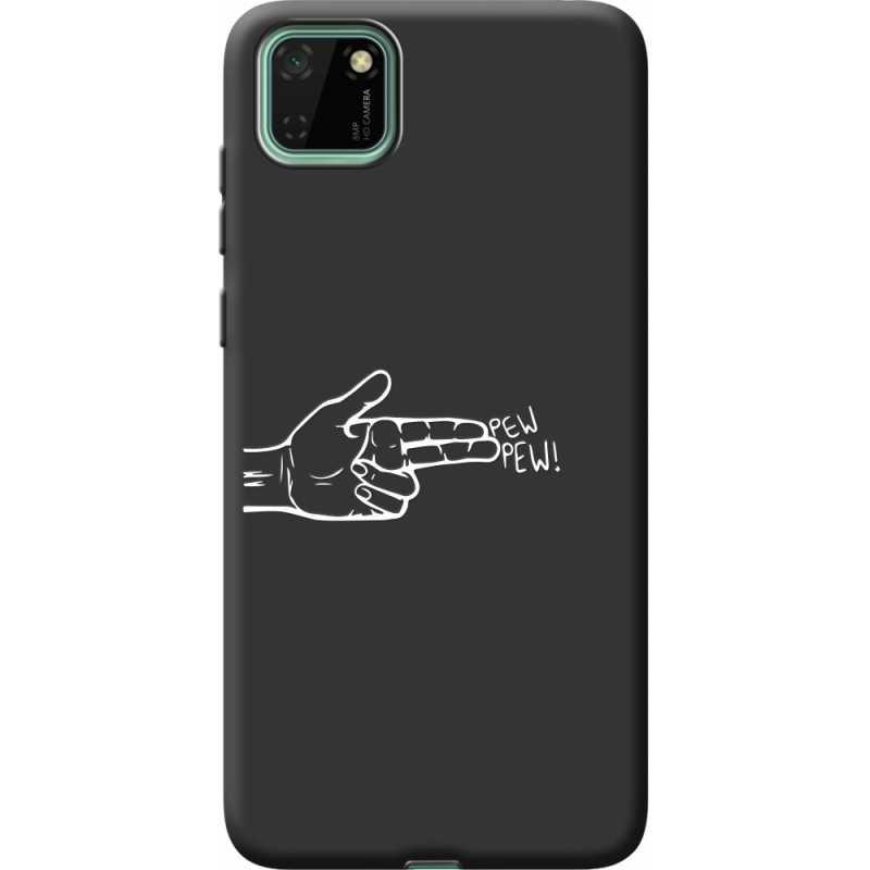 Черный чехол BoxFace Huawei Y5p Pew Pew