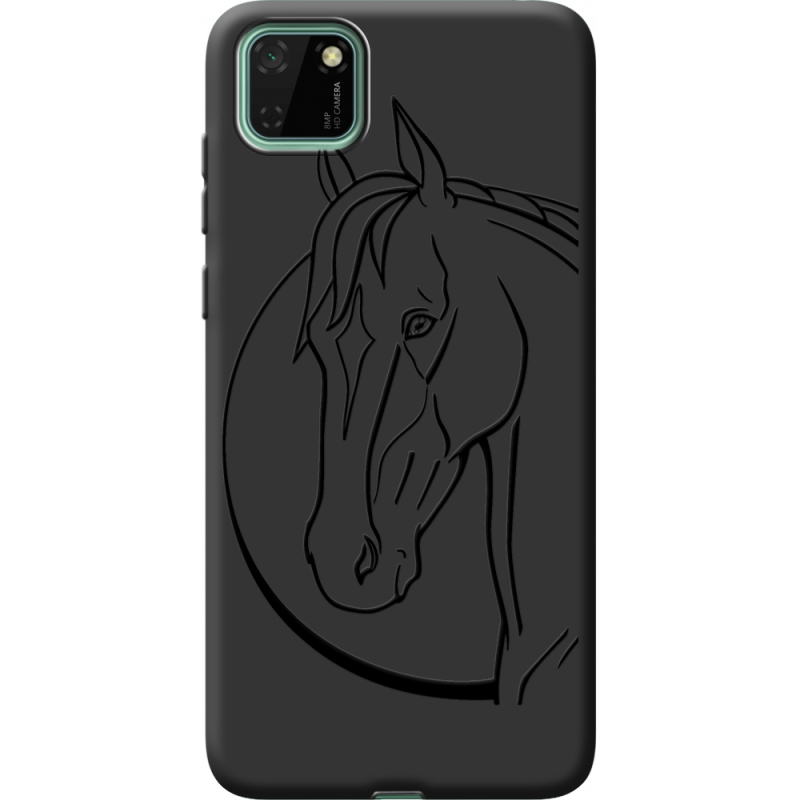 Черный чехол BoxFace Huawei Y5p Horse