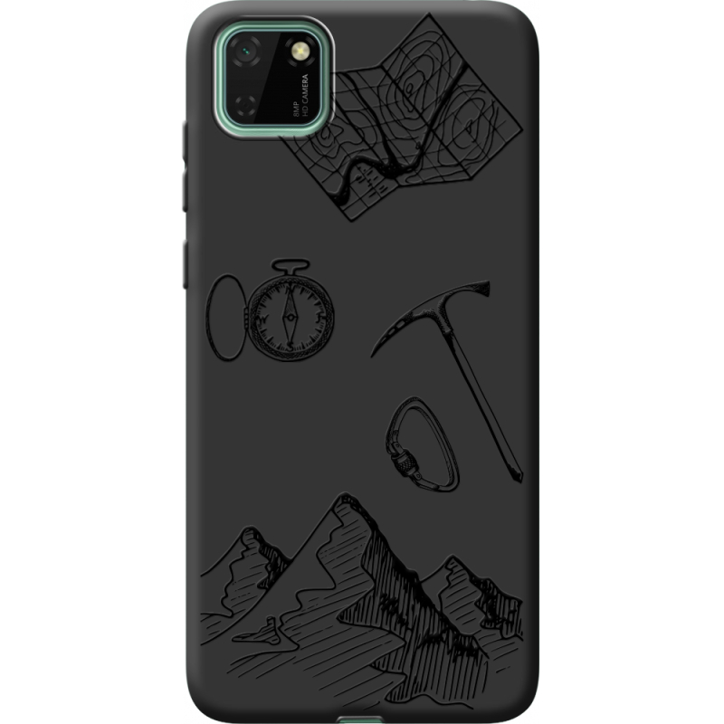 Черный чехол BoxFace Huawei Y5p Mountains