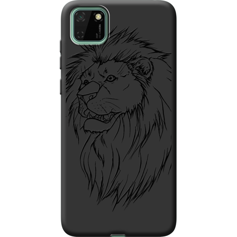 Черный чехол BoxFace Huawei Y5p Lion