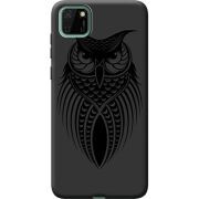 Черный чехол BoxFace Huawei Y5p Owl