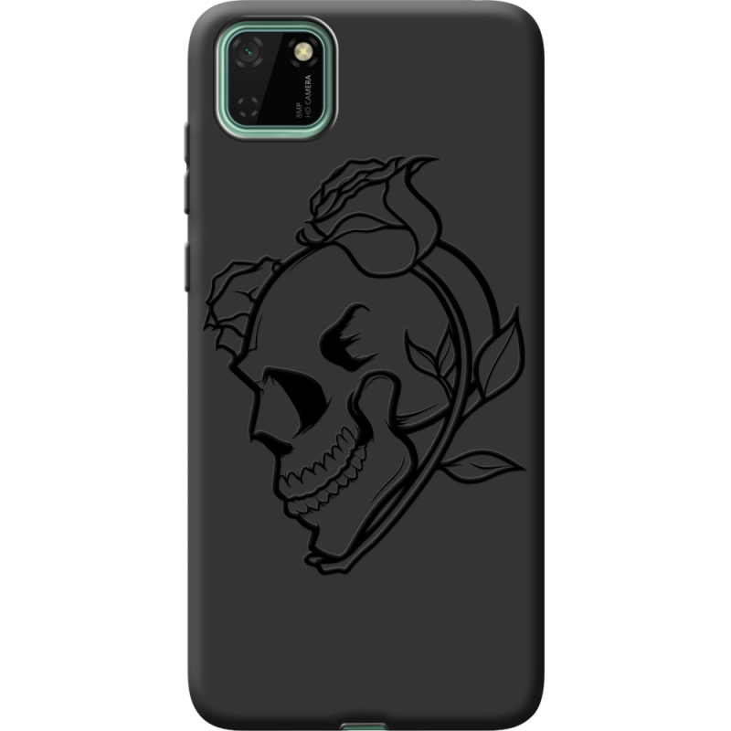 Черный чехол BoxFace Huawei Y5p Skull and Roses