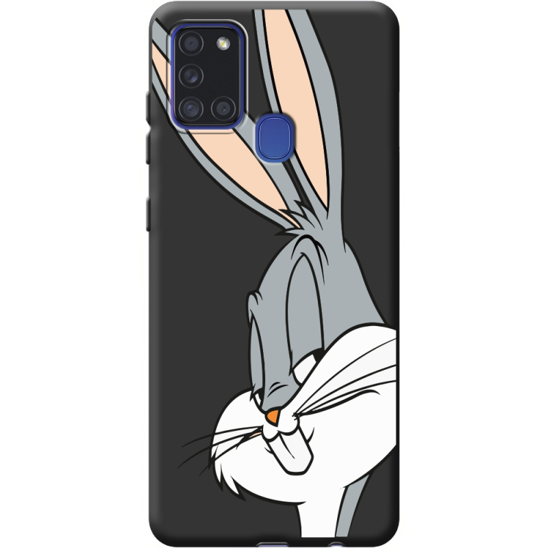 Черный чехол BoxFace Samsung A217 Galaxy A21s Lucky Rabbit