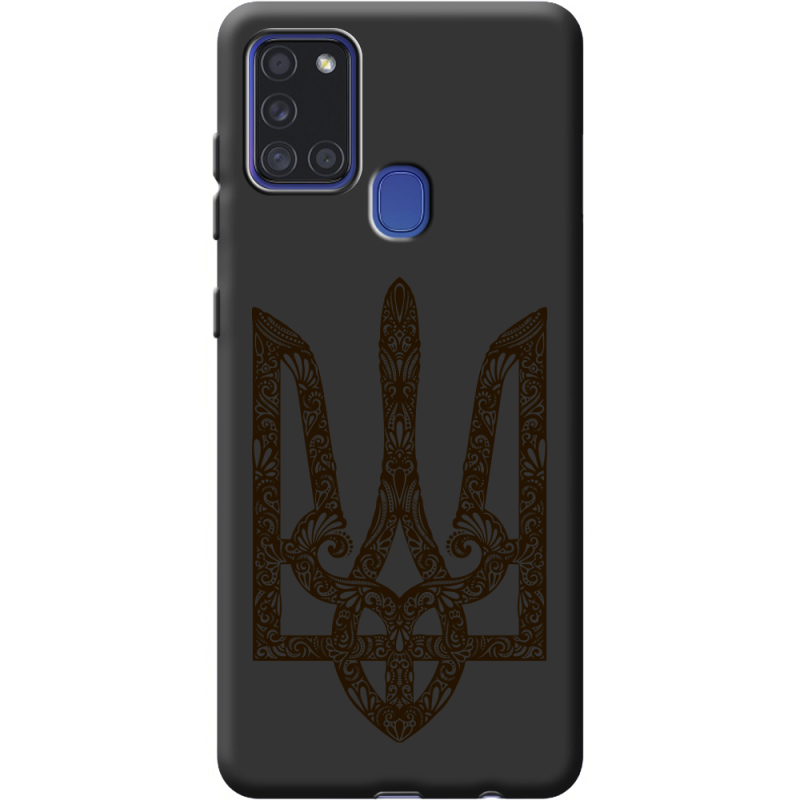 Черный чехол BoxFace Samsung A217 Galaxy A21s Ukrainian Trident