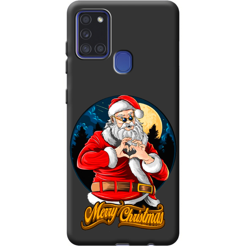 Черный чехол BoxFace Samsung A217 Galaxy A21s Cool Santa