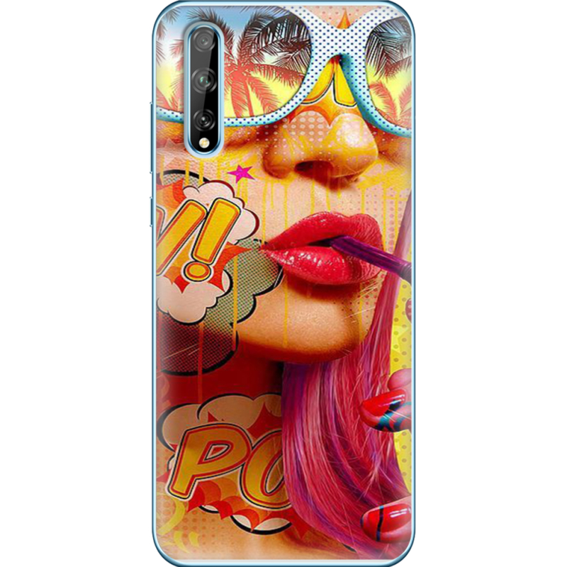 Чехол BoxFace Huawei P Smart S Yellow Girl Pop Art