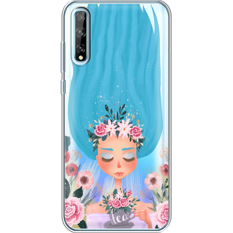 Прозрачный чехол BoxFace Huawei P Smart S Blue Hair