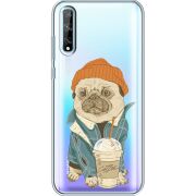 Прозрачный чехол BoxFace Huawei P Smart S Dog Coffeeman