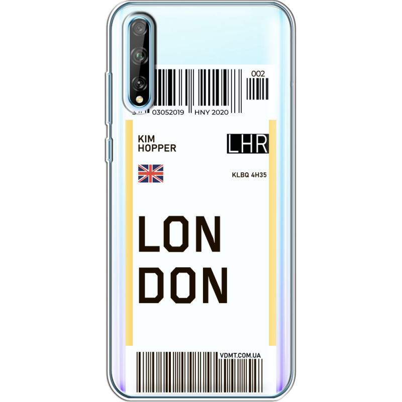 Прозрачный чехол BoxFace Huawei P Smart S Ticket London