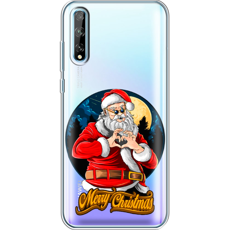 Прозрачный чехол BoxFace Huawei P Smart S Cool Santa