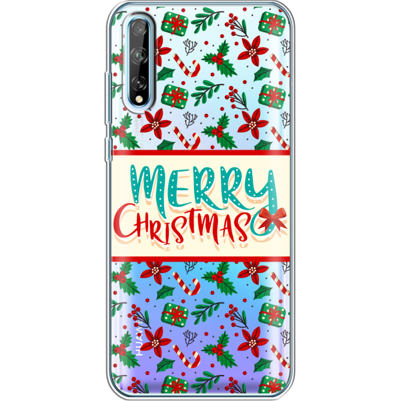 Прозрачный чехол BoxFace Huawei P Smart S Vintage Christmas Pattern