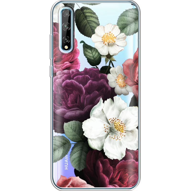 Прозрачный чехол BoxFace Huawei P Smart S Floral Dark Dreams