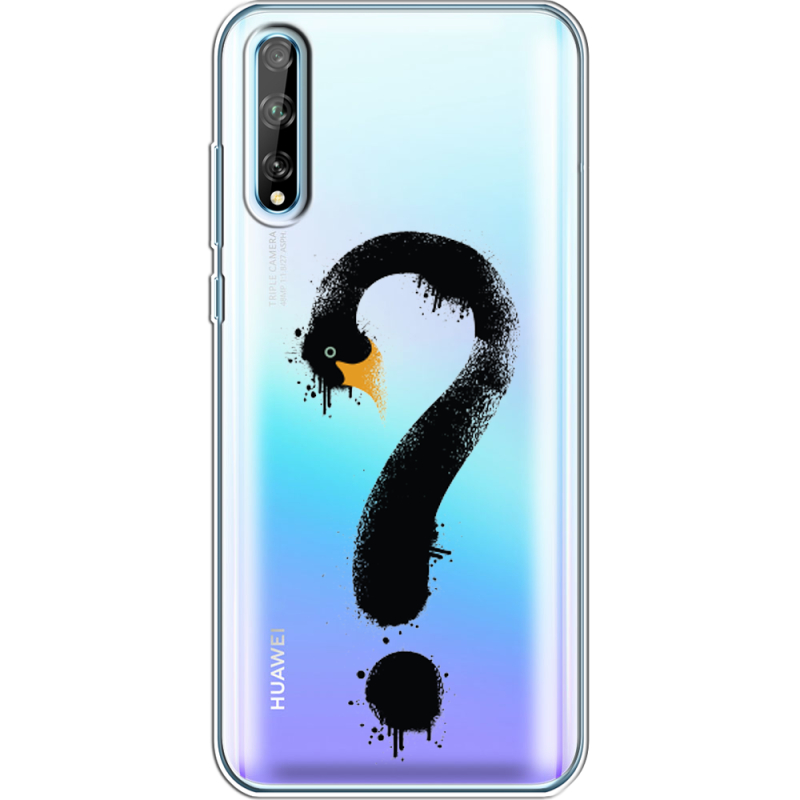 Прозрачный чехол BoxFace Huawei P Smart S Swan question