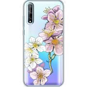 Прозрачный чехол BoxFace Huawei P Smart S Cherry Blossom