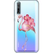 Прозрачный чехол BoxFace Huawei P Smart S Floral Flamingo