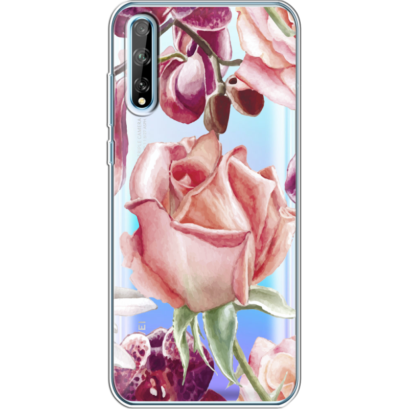 Прозрачный чехол BoxFace Huawei P Smart S Rose