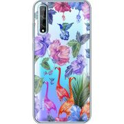 Прозрачный чехол BoxFace Huawei P Smart S Flamingo