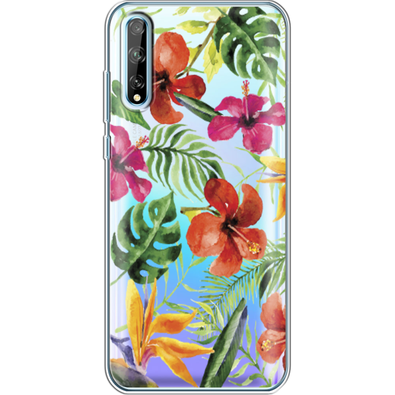 Прозрачный чехол BoxFace Huawei P Smart S Tropical Flowers