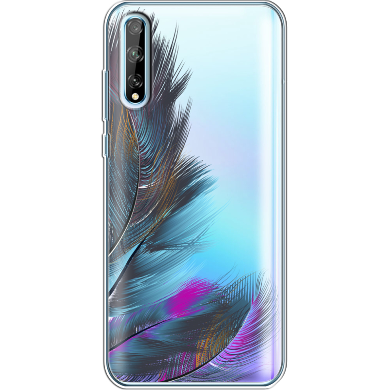 Прозрачный чехол BoxFace Huawei P Smart S Feathers