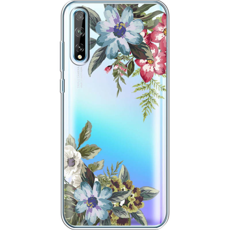 Прозрачный чехол BoxFace Huawei P Smart S Floral