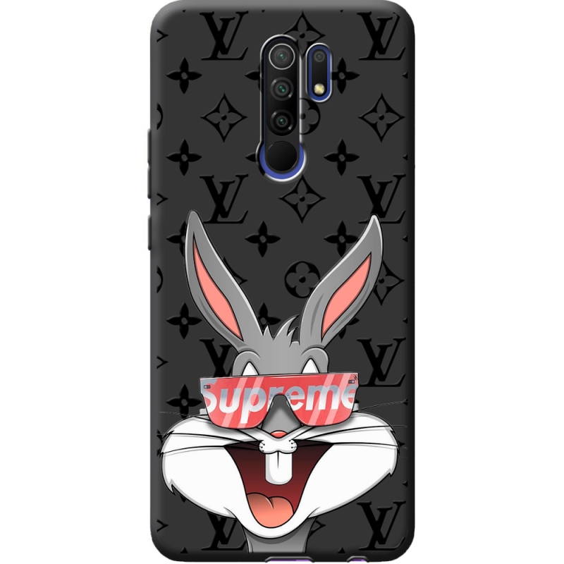 Черный чехол BoxFace Xiaomi Redmi 9 looney bunny