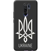 Черный чехол BoxFace Xiaomi Redmi 9 Тризуб монограмма ukraine