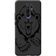 Черный чехол BoxFace Xiaomi Redmi 9 Grizzly Bear