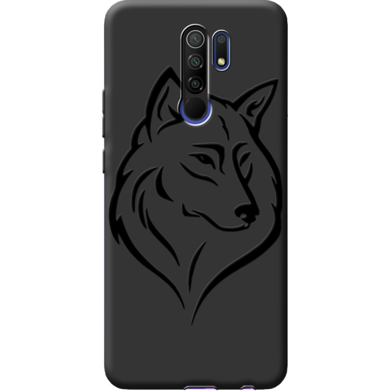 Черный чехол BoxFace Xiaomi Redmi 9 Wolf