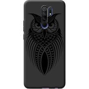 Черный чехол BoxFace Xiaomi Redmi 9 Owl