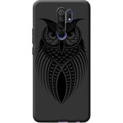 Черный чехол BoxFace Xiaomi Redmi 9 Owl