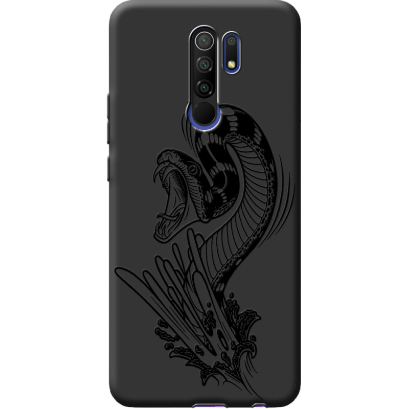 Черный чехол BoxFace Xiaomi Redmi 9 Snake