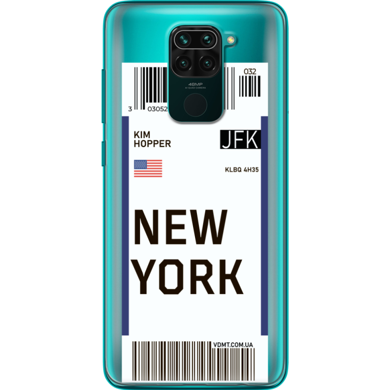 Прозрачный чехол BoxFace Xiaomi Redmi 10X Ticket New York