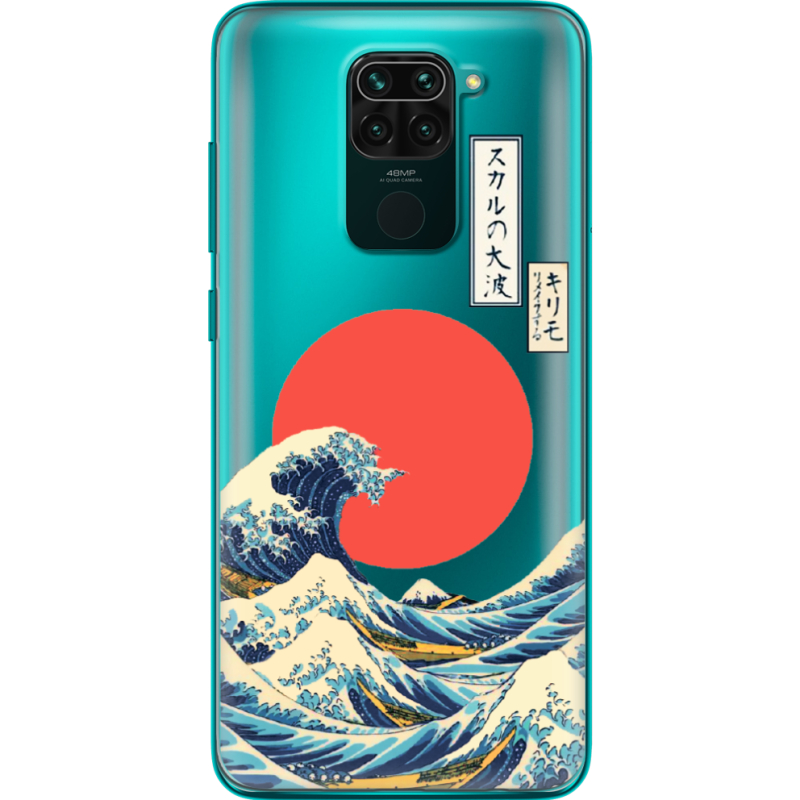 Прозрачный чехол BoxFace Xiaomi Redmi 10X Большая волна в Канагаве