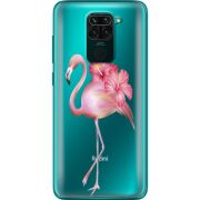Прозрачный чехол BoxFace Xiaomi Redmi 10X Floral Flamingo
