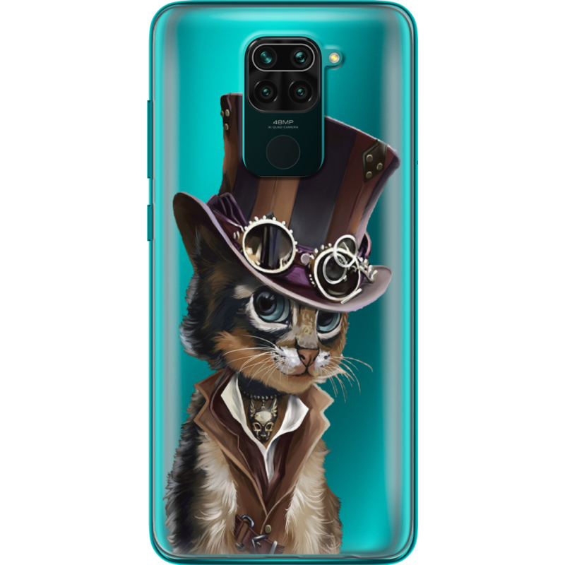 Прозрачный чехол BoxFace Xiaomi Redmi 10X Steampunk Cat