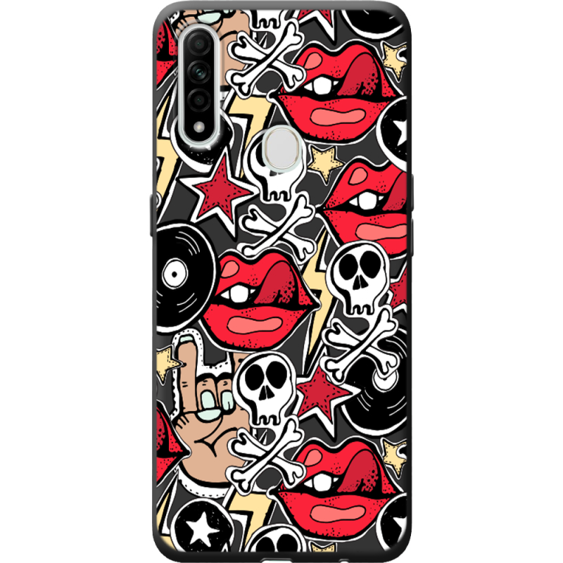 Черный чехол BoxFace Oppo A31 Rock Graffiti