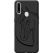 Черный чехол BoxFace Oppo A31 Horse