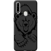 Черный чехол BoxFace Oppo A31 Grizzly Bear