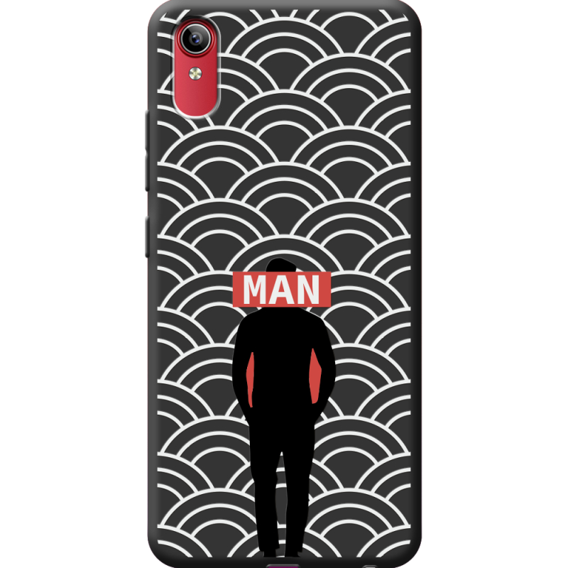 Черный чехол BoxFace Vivo Y91C Man Pattern