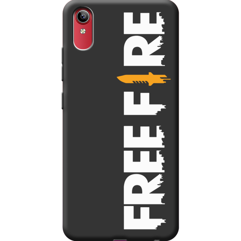 Черный чехол BoxFace Vivo Y91C Free Fire White Logo