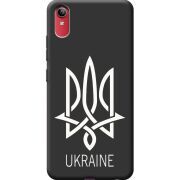 Черный чехол BoxFace Vivo Y91C Тризуб монограмма ukraine