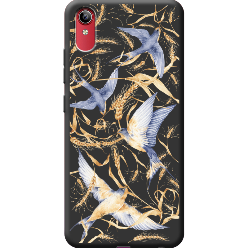 Черный чехол BoxFace Vivo Y91C Ластівки