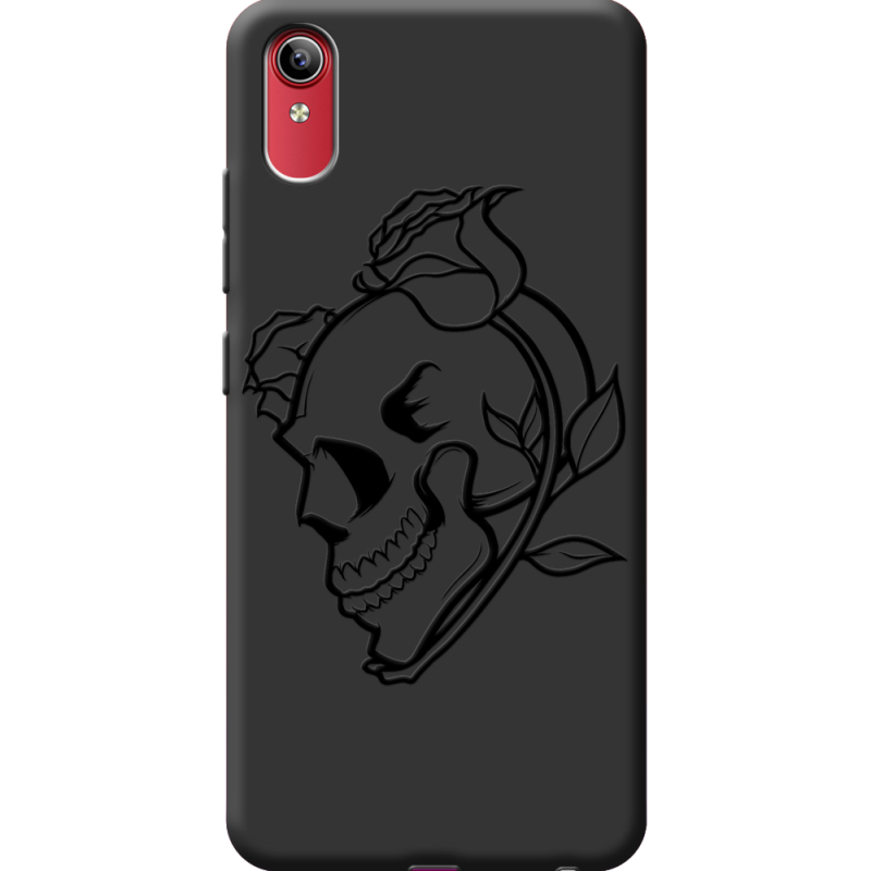 Черный чехол BoxFace Vivo Y91C Skull and Roses