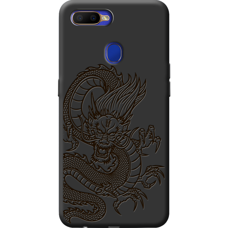 Черный чехол BoxFace OPPO A5S Chinese Dragon