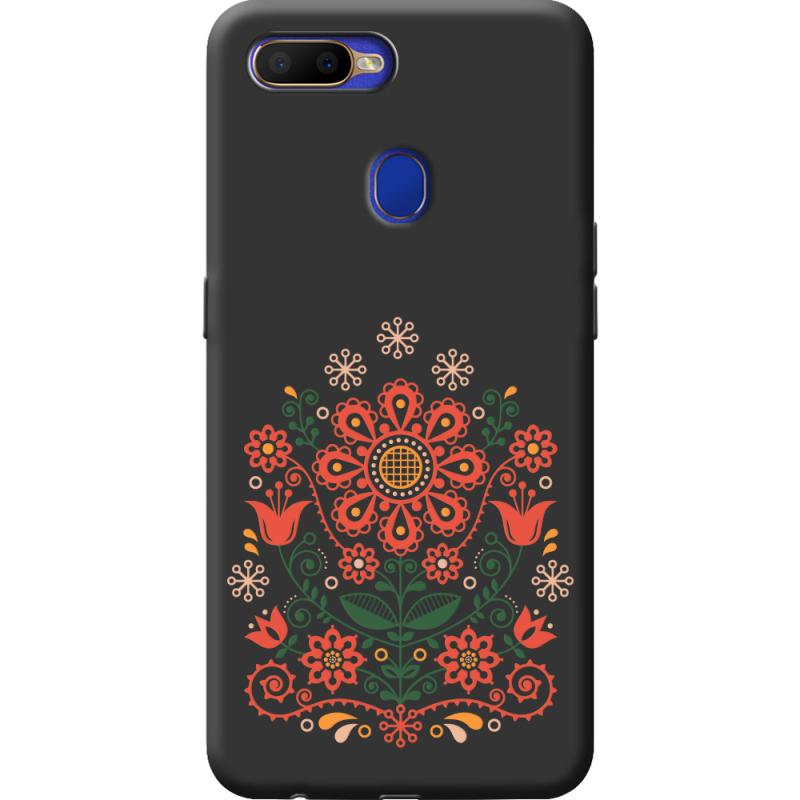 Черный чехол BoxFace OPPO A5S Ukrainian Ornament