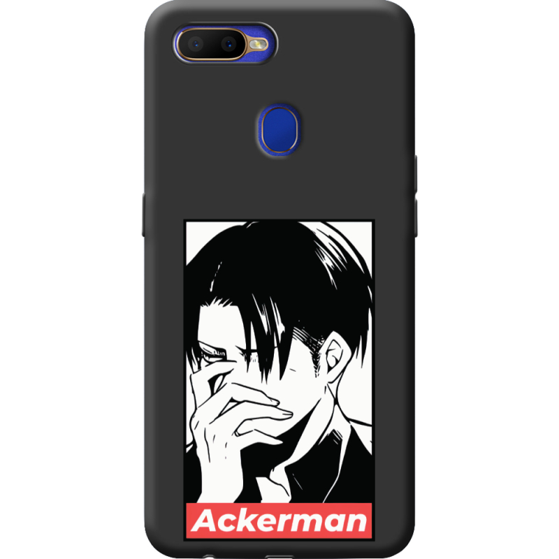 Черный чехол BoxFace OPPO A5S Attack On Titan - Ackerman